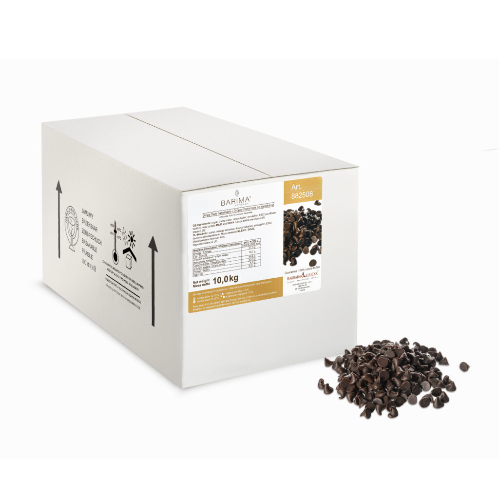 DROPSY DO ZAPIEKANIA (czekolada deserowa 44%) w boxie