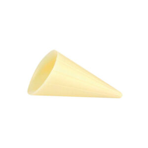 White chocolate cones for filling