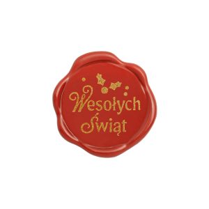 Plakietka wesołych Świat z czekolady