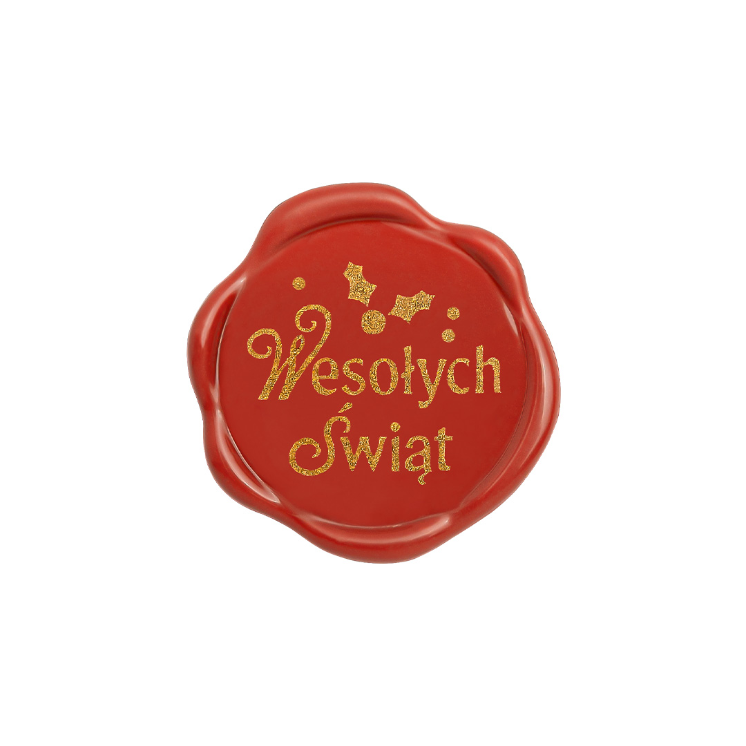 Plakietka wesołych Świat z czekolady