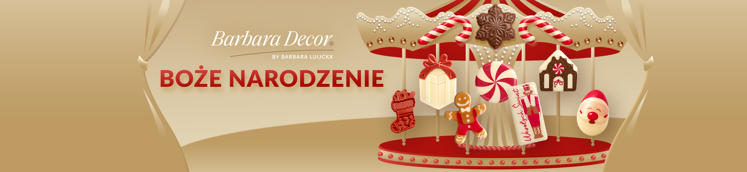 Dekoracje czekoladowe na boże narodzenie 2026 Barabra Decor Banner desktop